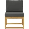 Lauko sofos komplektas Balta ir antracito 59 x 63 x 73 cm