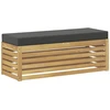 Lauko sofos komplektas Balta ir antracito 115 x 43 x 45 cm