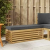 Lauko sofos komplektas Balta ir antracito 115 x 43 x 45 cm