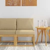 Lauko sofos komplektas Balta ir kreminė 59 x 63 x 73 cm