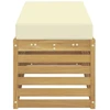 Lauko sofos komplektas Balta ir kreminė 115 x 43 x 45 cm