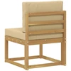 Lauko sofos komplektas Balta ir kreminė 59 x 63 x 73 cm