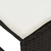 Lauko baldų komplektas Sodo Sofų Rinkinys 6 pcs Juoda ir kreminė poliratanas