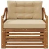 Lauko sofa Natūralus ir bežinis