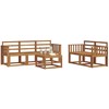 Lauko sofos komplektas 6 pcs Natūrali