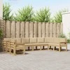 Lauko sofos komplektas su pagalve 10 pcs Balta ir kreminė