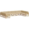 Lauko sofos komplektas su pagalve 10 pcs Balta ir kreminė