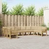 Lauko sofos komplektas su pagalve 10 pcs Balta ir kreminė