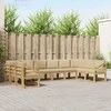 Lauko sofos komplektas su pagalve 10 pcs Balta ir kreminė