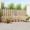 Lauko sofos komplektas su pagalve 10 pcs Balta ir kreminė