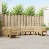Lauko sofos komplektas su pagalve 10 pcs Balta ir kreminė