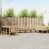 Lauko sofos komplektas su pagalve 10 pcs Balta ir kreminė