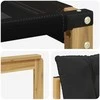 Lauko sofos komplektas su pagalve 3 pcs Balta ir juoda