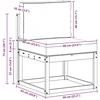 Lauko sofos komplektas su pagalve 3 pcs Natūralus ir grietinėlė