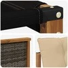 Lauko sofos komplektas su pagalve 3 pcs Natūralus ir bežinis
