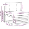Lauko sofos komplektas su pagalve 3 pcs Natūralus ir bežinis