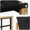 Lauko sofos komplektas su pagalve 3 pcs Balta ir juoda