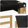 Lauko sofos komplektas su pagalve 3 pcs Balta ir juoda