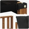 Lauko sofos komplektas su pagalve 3 pcs Natūrali ir juoda