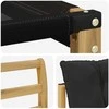 Lauko sofos komplektas su pagalve 3 pcs Balta ir juoda