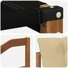 Lauko sofos komplektas su pagalve 3 pcs Natūralus ir bežinis