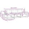 Lauko sofos komplektas su pagalve 3 pcs Natūralus ir grietinėlė