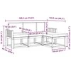 Lauko sofos komplektas su pagalve 4 pcs Natūralus ir antracitas