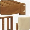 Lauko sofos komplektas su pagalve 4 pcs Natūralus ir bežinis