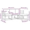 Lauko sofos komplektas su pagalve 4 pcs Natūralus ir antracitas