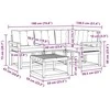 Lauko sofos komplektas 5 vnt. Balta ir kreminė