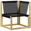 Lauko sofos komplektas su pagalve 5 pcs Balta ir šviesiai pilka