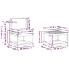 Lauko sofos komplektas 5 vnt. 4 vietos Balta ir antracito