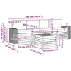 Lauko sofos komplektas su pagalve 5 pcs Natūralus ir bežinis