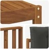 Lauko sofos komplektas su pagalve 5 pcs Natūralus ir antracitas