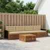 Lauko sofos komplektas su pagalve 5 pcs Natūralus ir bežinis