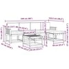 Lauko sofos komplektas su pagalve 6 pcs Natūralus ir antracitas