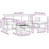 Lauko sofos komplektas su pagalve 6 pcs Natūralus ir antracitas