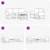 Lauko sofos komplektas su pagalve 6 pcs Natūralus ir antracitas