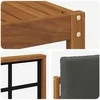 Lauko sofos komplektas su pagalve 6 pcs Natūralus ir antracitas