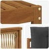 Lauko sofos komplektas su pagalve 6 pcs Natūralus ir antracitas
