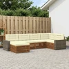 Lauko sofos komplektas su pagalve 6 pcs Natūralus ir grietinėlė