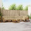 Lauko sofos komplektas su pagalve 7 pcs Natūralus ir bežinis