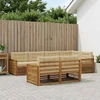 Lauko sofos komplektas su pagalve 7 pcs Natūralus ir bežinis