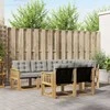 Lauko sofos komplektas su pagalve 7 pcs Balta ir šviesiai pilka