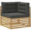Lauko sofos komplektas su pagalve 7 pcs Balta ir antracito