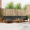 Lauko sofos komplektas su pagalve 7 pcs Natūralus ir antracitas