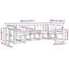 Lauko sofos komplektas 7 vnt. Balta ir šviesiai pilka