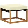 Lauko sofos komplektas su pagalve 7 pcs Natūralus ir grietinėlė