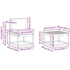 Lauko sofos komplektas 7 vnt. 6 vietos Balta ir antracito