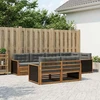 Lauko sofos komplektas su pagalve 7 pcs Natūralus ir antracitas
